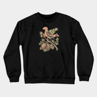 Grosbeak Bird Illustration Crewneck Sweatshirt